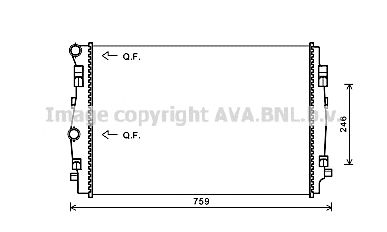 AVA QUALITY COOLING vw2344 -  Радиатор, охлаждение двигателя